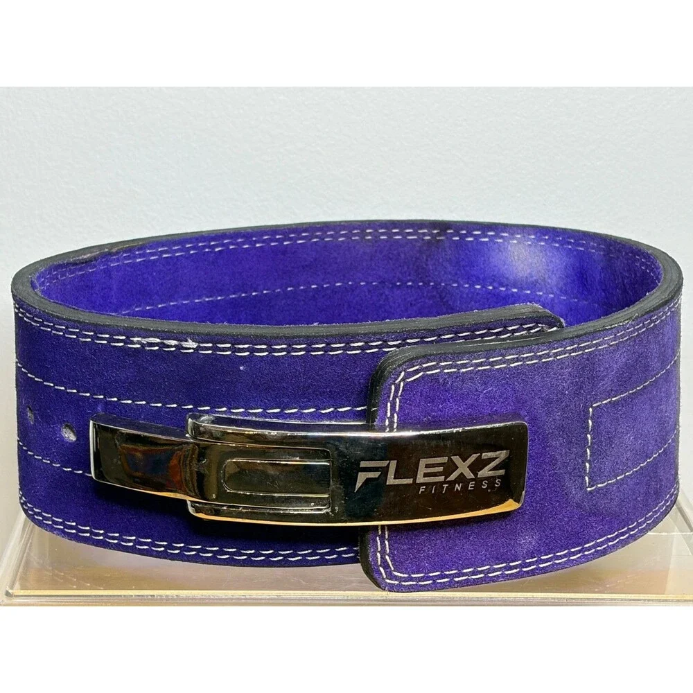 FLEXZ FITNESS Lever Weight Lifting Leather Powerlifting Gym Belt Size S